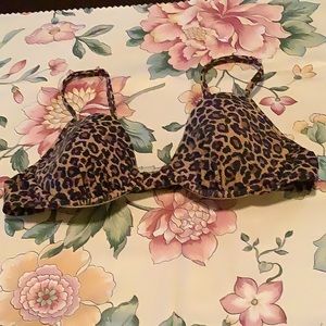 leopard bikini top underwires size 10 brown black 🌴 by Shape fix padded